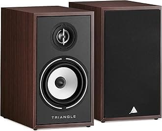 triangle - BOREA BR02 Hi-Fi Bookshelf Speakers - Power handling 80W - Output 89 dB/W/m - Versatile Music and Home Cinema - 176 x 310 x 274 mm - Walnut (Pair)