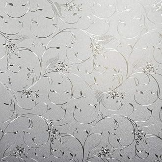 Niviy Window Privacy Film Static Cling Non-Adhesive Window Film Frosted Glass Bathroom Door Decoration Privacy Covering (17.7"x 78.7")