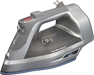 Steam Iron and Vertical Steamer with Retractable Cord + Digital Temp Control