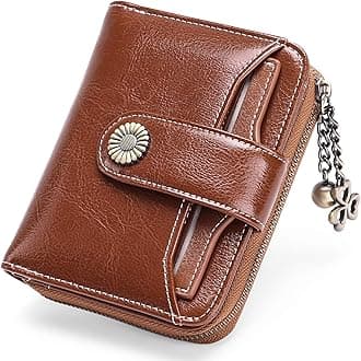 Purses for Women Genuine Leather Small Bifold Compact Womens Wallet with RFID Protection