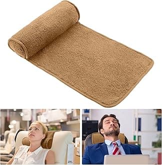 Weysat Neck Pillow for Recliner Head Pillow Adjustable Plush Pillow Neck Roll Non Slip Fleece Couch Neck Head Support Pillow for Travel Home Recliner Sofa Armchair (Camel)