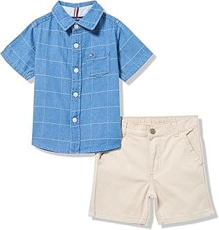 Tommy Hilfiger boys 2pc Shirt Short Set