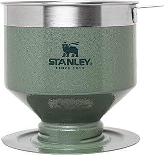 Perfect Brew Pour Over | Manual Single Cup Coffee Maker | Drip Coffee Maker with Reusable Filter | Easy Clean Stainless Steel | BPA-Free | Hammertone Green