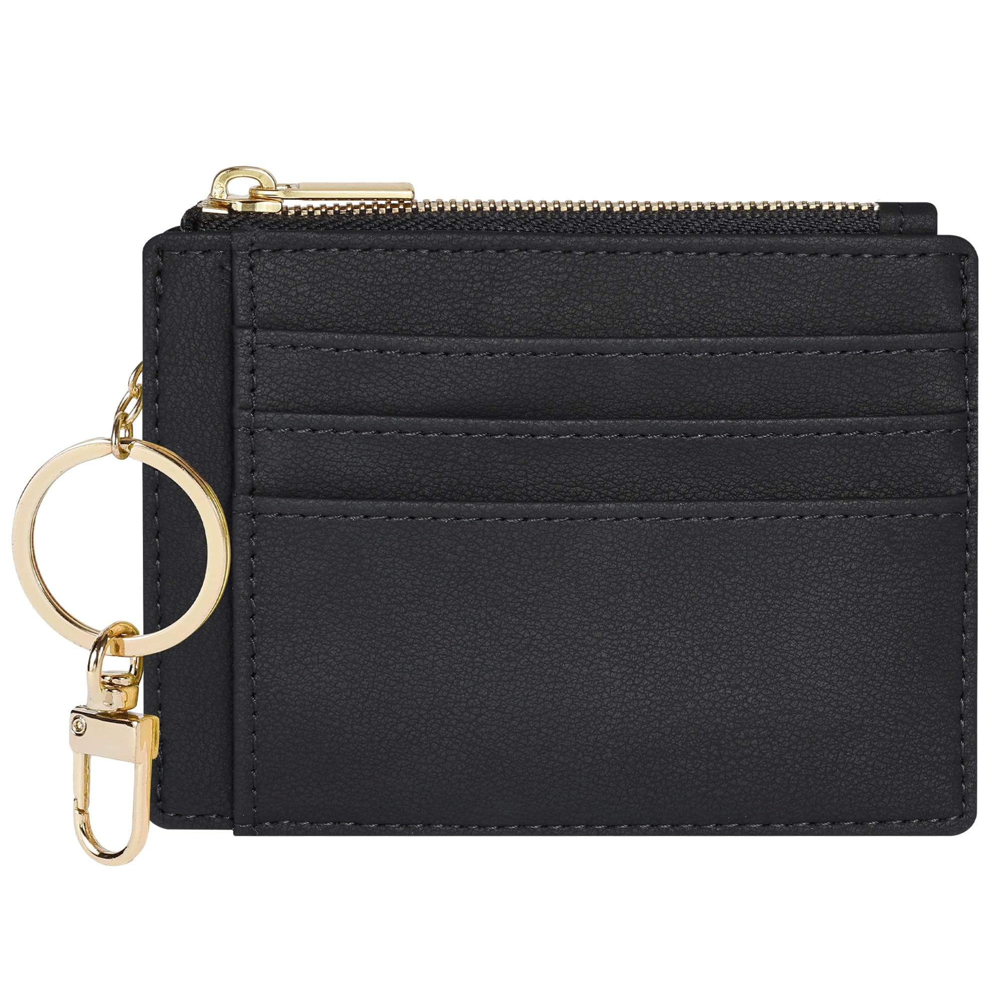 Card Case Slim Front Pocket Wallet for Women Credit Card Holder with Keychain