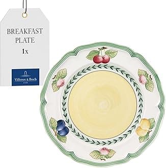 Villeroy & Boch French Garden Fleurence Breakfast Plate, 21 cm, Premium Porcelain, White/Multicoloured
