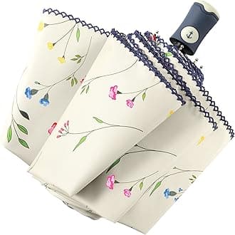 UV Sun Umbrella Compact Folding Travel Umbrella Auto Open Close Compact Folding Rain Umbrellas for Women Men Blocking UV 99.98%