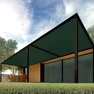 Patio 6' x 138' Sun Shade Fabric Roll 6/8/12 FT Shade Cloth for Patio, Outdoor Mesh Sail Sun Shades Canopy Replacement Pergola Cover for Backyard Deck Porch, Green