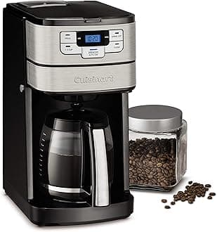 DGB-400 Automatic Grind and Brew 12-Cup Coffeemaker with 1-4 Cup Setting and Auto-Shutoff, Black/Stainless Steel