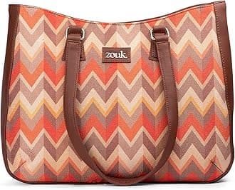 ZOUK Women's Getaway Handbag | Jute | Vegan Leather Handcrafted Tote Bag