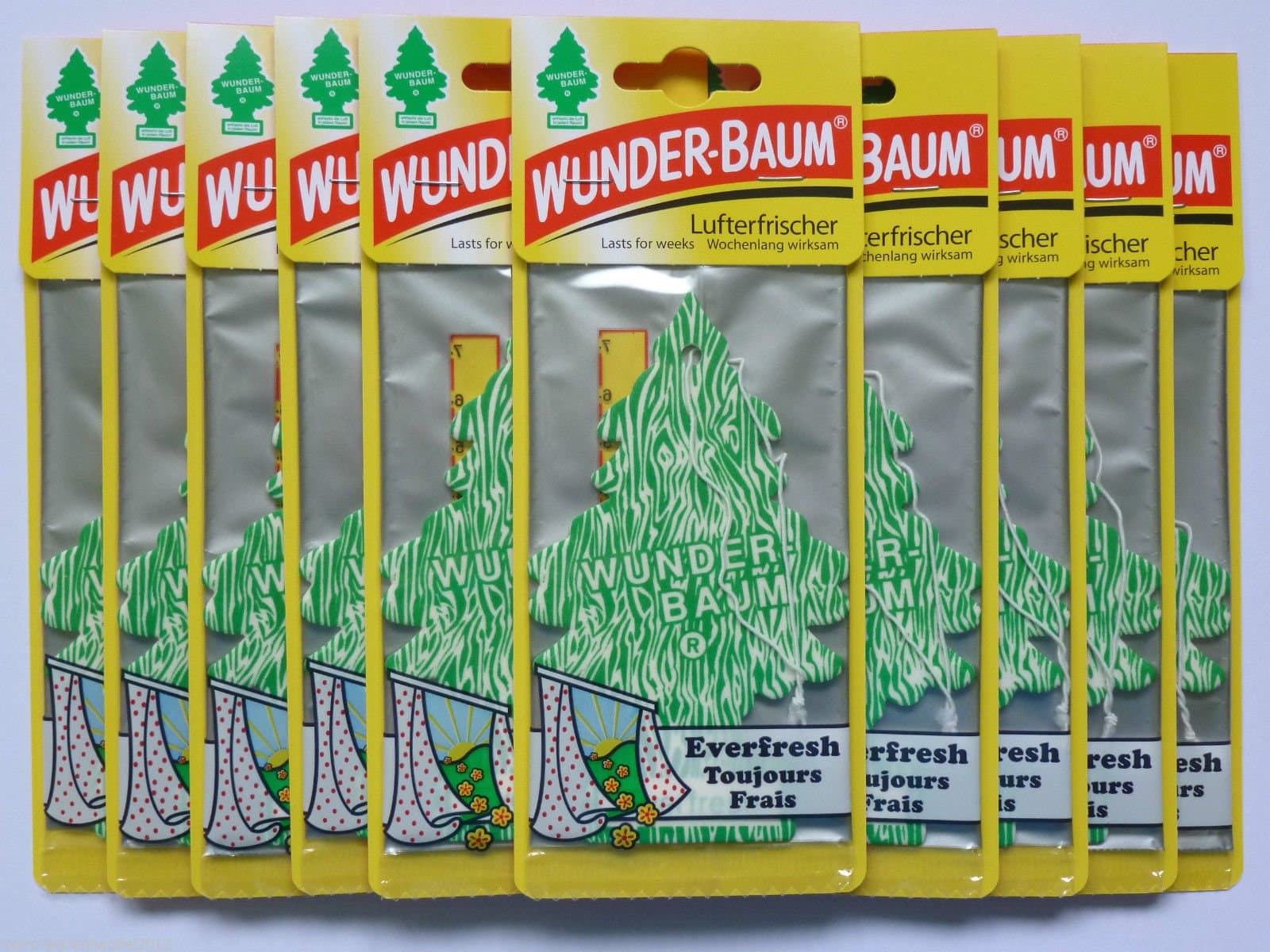 10 X Wunder-baum Everfresh,lufterfrischer,duftbäume,autoduft