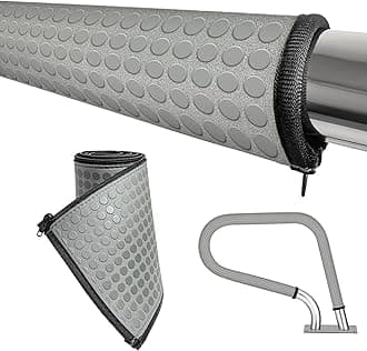 Pool Handrail Cover with Zippers 4 Ft Anti-Slip for Pool Hot Tub Ladder Railling Handle Covers, Made with Gray Cool Touch Diving Cloth, Swimming Pool Accessories Hand Rail Covers Grips (1 Pack)