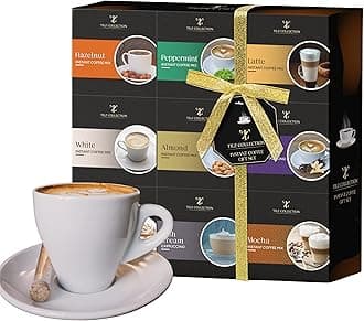 9-Piece Instant Coffee Gift Selection Set - Easter Treats for Women & Men - Hazelnut, Caramel, French Vanilla, Irish, Latte Flavors
