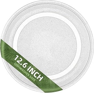 Gemroom 12.6" Flat Bottom Microwave Glass Plate