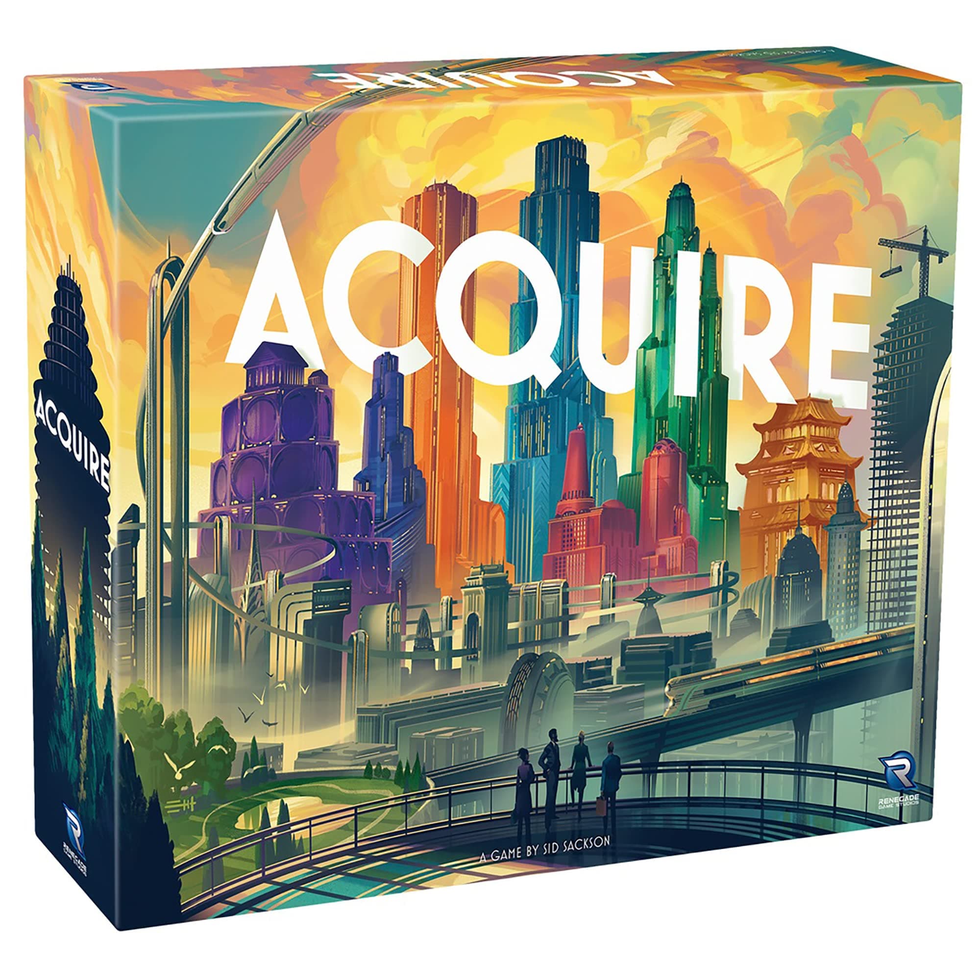 Renegade Game Studios Acquire Strategy Board Game 2-6 Players, Classic & Tycoon Modes, Ages 12+