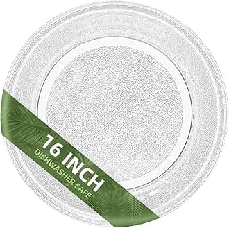 16" Microwave Glass Plate for GE Built-In Combination Microwave WB49X10166, Compatible With WB27X43590 Convection Wall Oven 16 inch Replacement Microwave Glass Plate - Dishwasher Safe