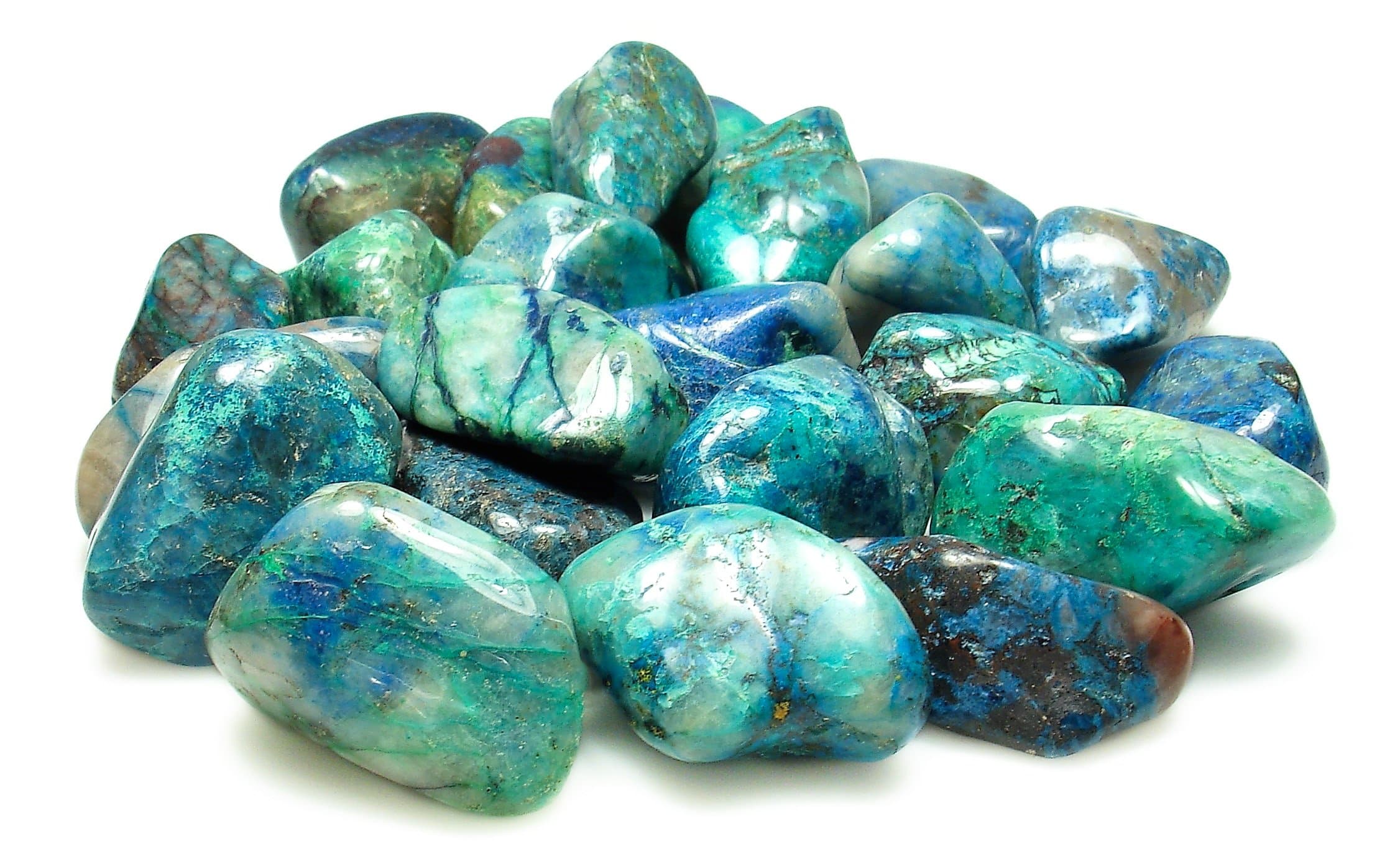 (1) Quantum Quattro Tumbled Crystal with Description Card - Size: 1 & 1/4 to 2 & 1/8 inches Long, by 3/4 to 1 & 1/8 inch Wide