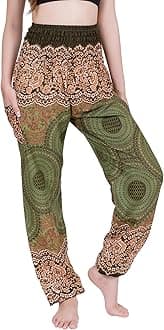 CHAINUPONHarem Pants Women Flowy Trouser Yoga Boho Hippie Clothes