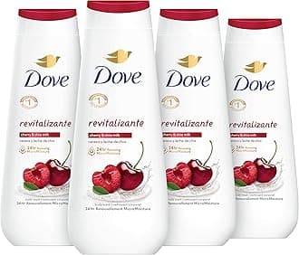 Body Wash Revitalizante Cherry & Chia Milk 4 Count for Renewed, Healthy-Looking Skin Gentle Skin Cleanser with 24hr Renewing MicroMoisture 20 oz