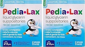 Fleet Children's Pedia-Lax Liquid Glycerin Suppositories - 6 Suppositories - Pack of 2