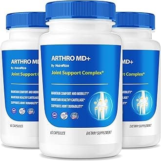 (3 Pack) Arthro MD+ Capsules, Official Arthro MD Joint Support, All Natural Formula to Support Flexibility and Mobility, Premium Pills for Healthy Joints, Arthro M D Review (180 Capsules)