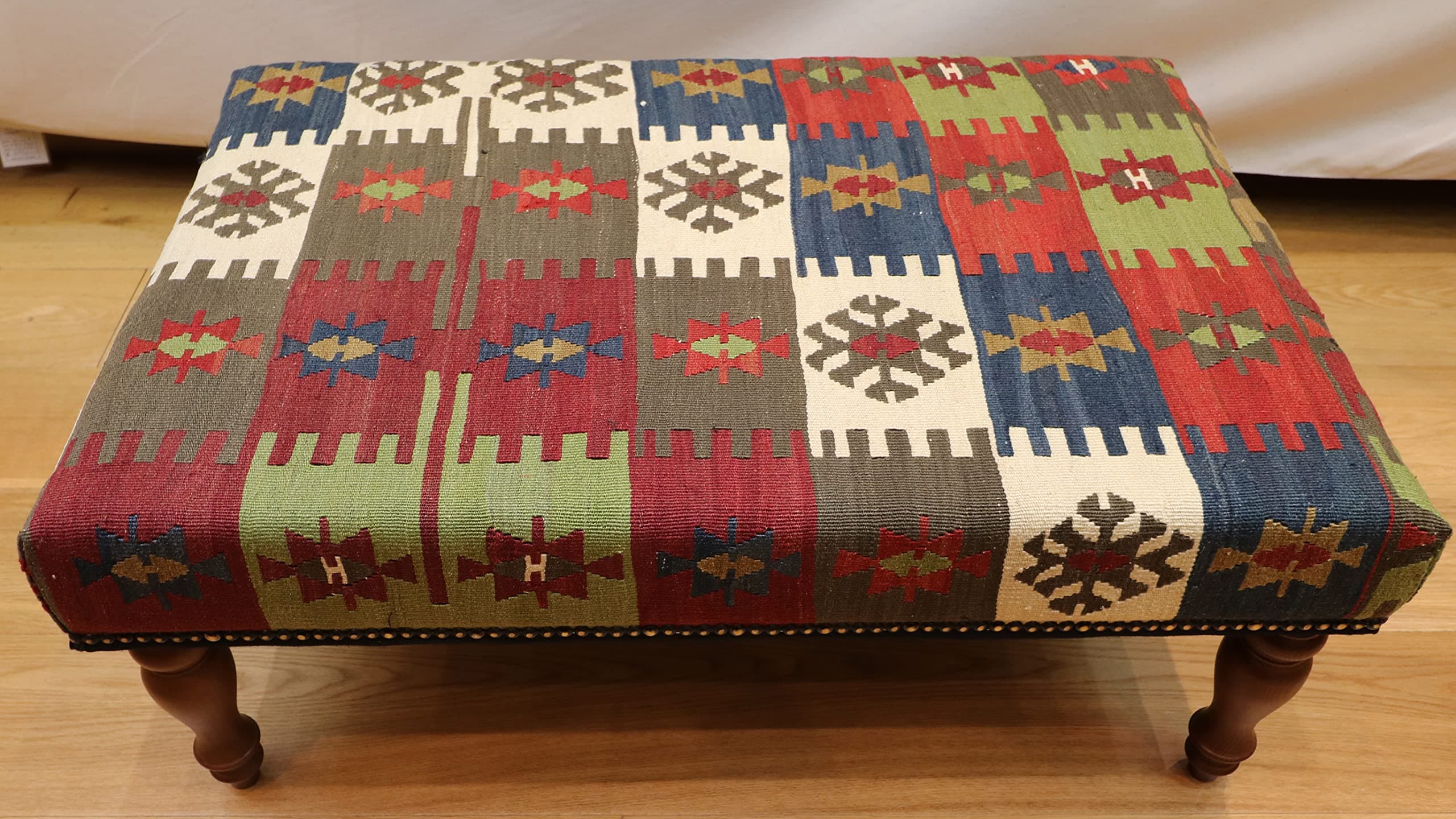 Kilim Ottoman Coffee Table Stool - Size: 91 X 60 cm Code R4000