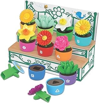Shape & Colour Garden, Flower Toy for Toddlers, Sorting and Stacking Toys, Travel Toy, Sensory Toys, Ages 18mths +