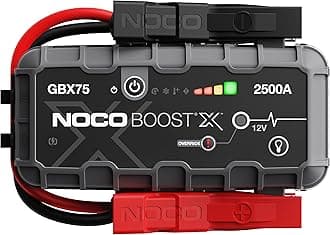 Boost X GBX75: 2500A UltraSafe Jump Starter – 12V Lithium Battery Booster Pack, Portable Jump Box, Power Bank & Jumper Cables - for 8.5L Gas and 6.5L Diesel Engines