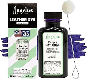 Angelus Leather Dye - Flexible Leather Dye for Shoes, Boots, Bags, Crafts, Furniture, & More 3oz, Dauber Included (Purple)