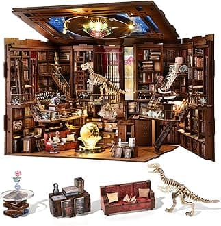 MiniCity Book Nook Kit, DIY Miniature Dollhouse Booknook Kit with Led Light and Dust Cover (Beyond Library Max)