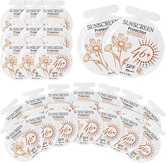 100 Pcs Sunscreen Bulk Mini Travel Size Sunscreen Packets SPF 46+ Summer Party Gifts for Women Girl