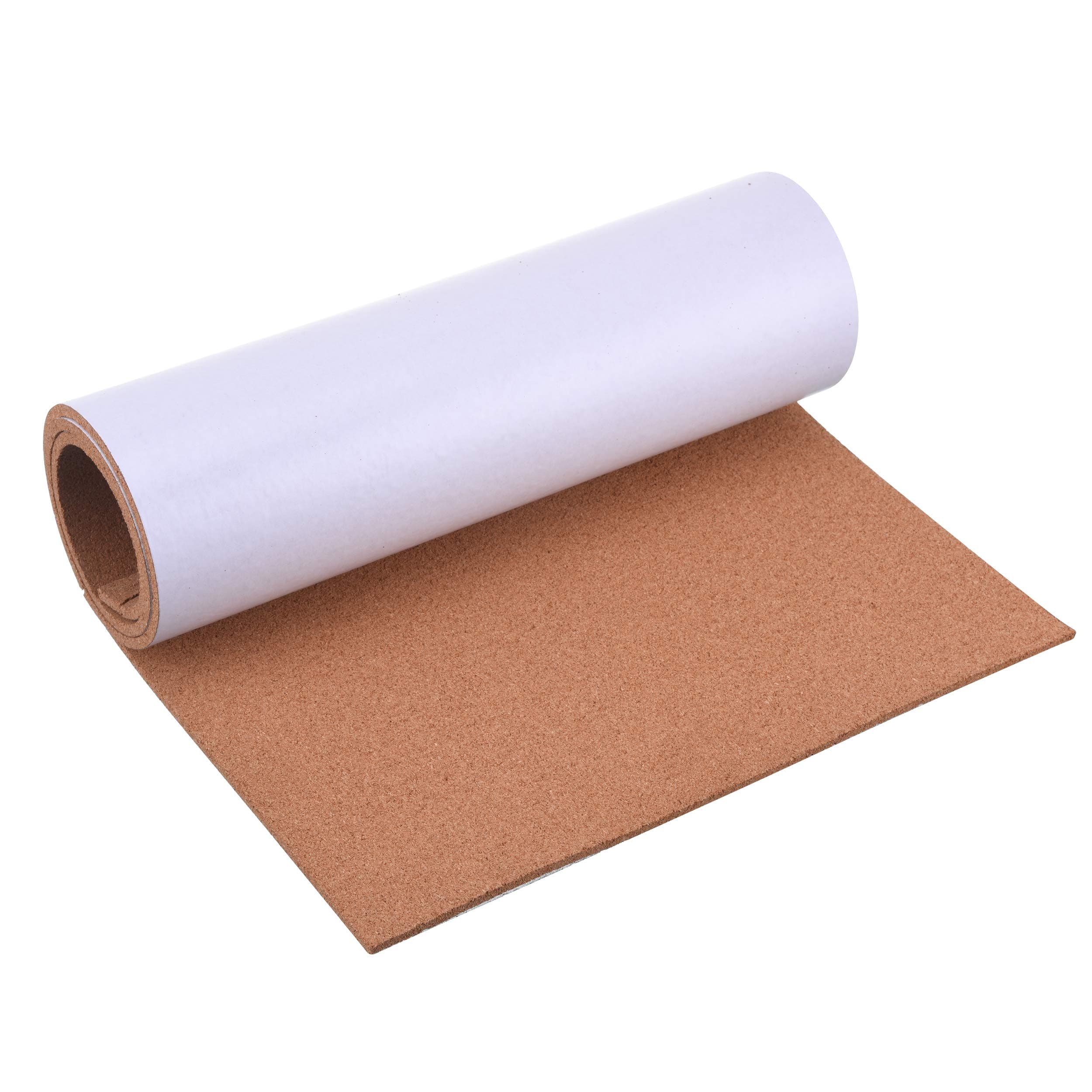 SUNGIFT Cork Board Roll 1/4" Thick - 50"x16" Cork Rolls Self-Adhesive Bulletin Boards Natural Cork Tiles with 100 Push Pins Mini Wall Strips Frameless Corkboards for Wall