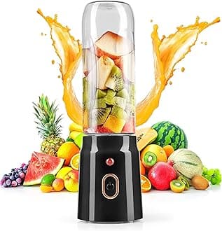 Portable Blender For Smoothie And Juices : Powerful 45 Watts Juicer Blender that Can Crush Ice too | Juicer Machine With 1800 Mah Rechargeable Battery-Smoothie Blender With Built In 500 ML Jar