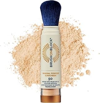 SPF 50 Mineral Powder Sunscreen, Translucent, Broad Spectrum, Water Resistant Face Protection, For All Skin Tones & Types, Reef Friendly, Mfg in USA