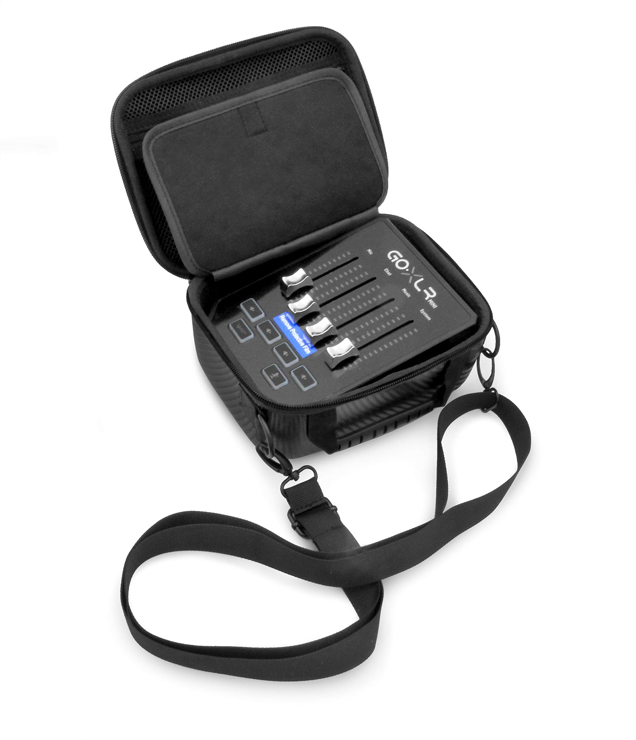 Studio Case Compatible with Tc Helicon GoXLR Mini, Aokeo 4 Channel Mixer Audio Interface and More with Small Cables, Includes Carry Bag Only with Strap