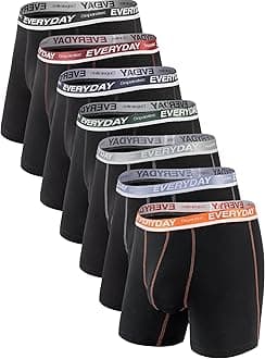 SeparatecMen's Underwear Cotton Boxer Briefs Breathable and Soft with Dual Pouch Design 7 Pack