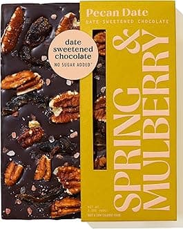 Spring & Mulberry Dark Chocolate Bars – Healthy Dark Chocolate, Date-Sweetened - Pecan Date 3