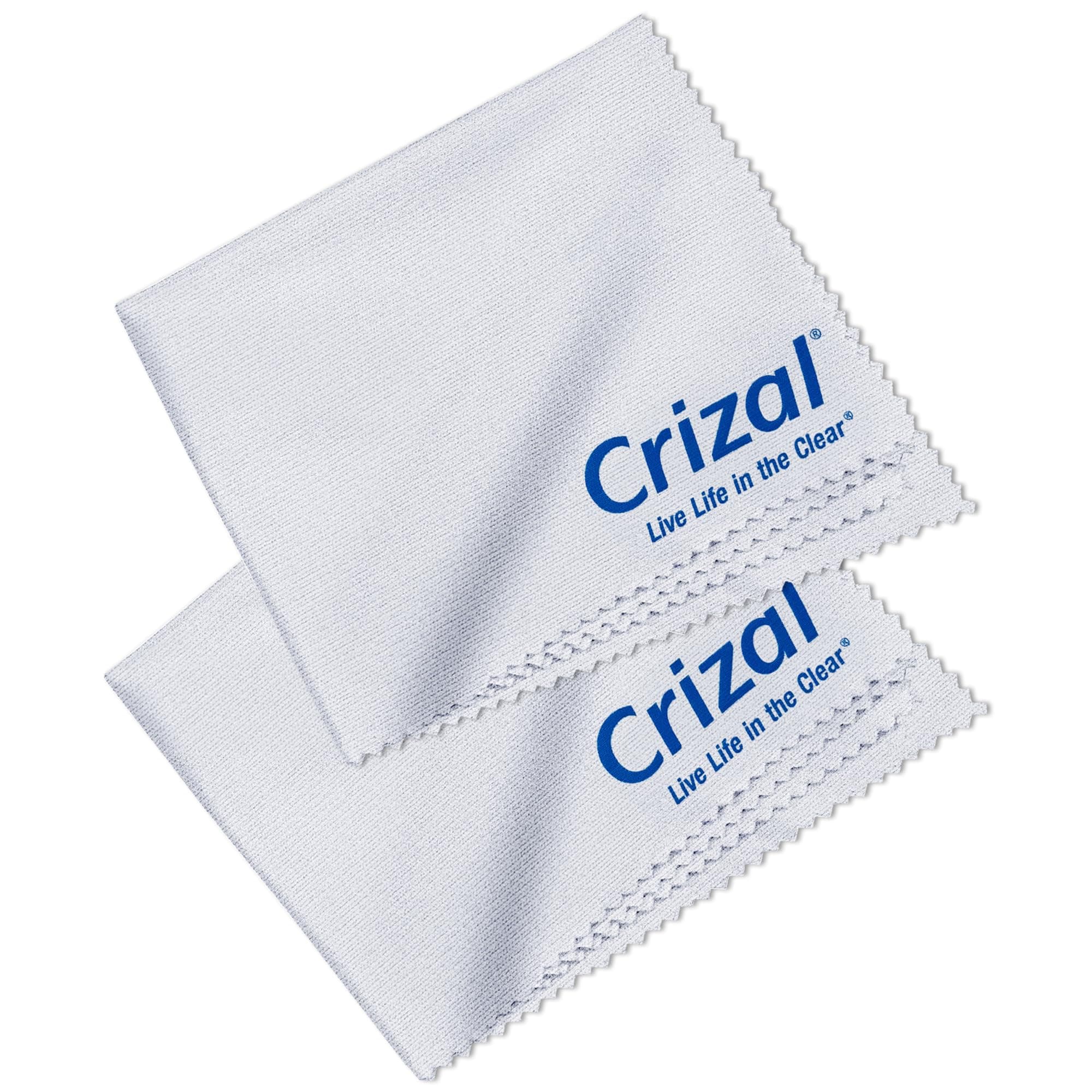 Crizal Eyeglass Cleaning Cloths –2 Pack Premium Microfiber – Designed & Tested for AR-Coated Lenses – Trusted by Optical Professionals