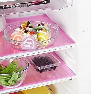 Kuber Industries 6 Pieces PVC Refrigerator/Fridge Multipurpose Drawer Mat Set(Pink)
