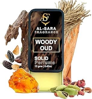 WOODY OUD Solid Perfume for Men & Women | Alcohol-Free, Non-Greasy, Long-Lasting Natural Fragrance | Portable & Travel-Friendly Cologne (Woody Oud)