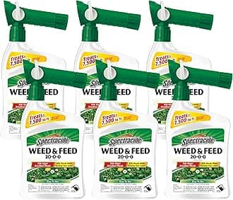 Weed And Feed 20-0-0 32 Ounces, With QuickFlip Hose-End Sprayer (6 pack)