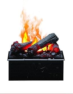Dimplex DFI400LH Opti-Myst Cassette-Style Indoor Space Heater with Faux Logs, Black