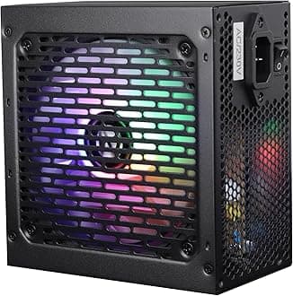 ZEBRONICS VS600Z 600W Premium Power Supply with Silent 120mm RGB Fan, Long Flat Cables, PCIe x 1, SATA x 4, 12V 36A (Max.), Over Voltage/Over Current/Short Circuit Protection (Black)