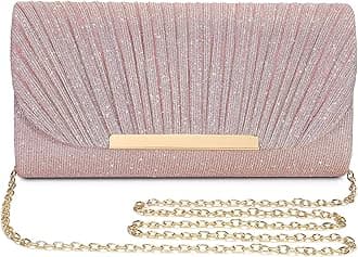 UBAYMAX Evening Bag Clutch Purses for Women Lady Girl Handbags Crossbody Bag Wedding Bag for Prom Party Wedding Engagement, Rose Gold, 22 cm (length) x 12 cm (width) x 5 cm (height), Evening Bag