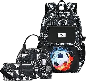 Bluboon School Backpack for Boys Teens Bookbag Travel Daypack Kids Girls Lunch Bag Pencil Case