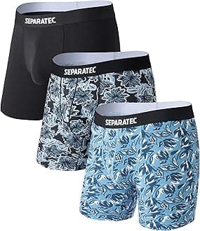 Mens Underwear with Pouch Moisture Wicking Dual Pouch Boxer Briefs Breathable Cool Rayon from Bamboo Underwear Men