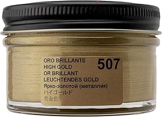 Tarrago Shoe Cream Professional Shoe Polish for Leather Boots, Shoes, Purse, Furniture Eco Friendly Leather Conditioner 1.7oz - High Gold Metallic #507