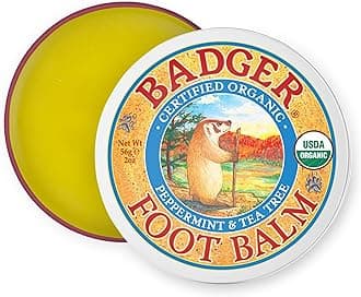 Foot Balm, 100% Organic Foot Cream for Dry Cracked Heels and Feet, Fast Acting Foot Care for Women & Men, All-Natural Cracked Heel Treatment, 2 oz Tin