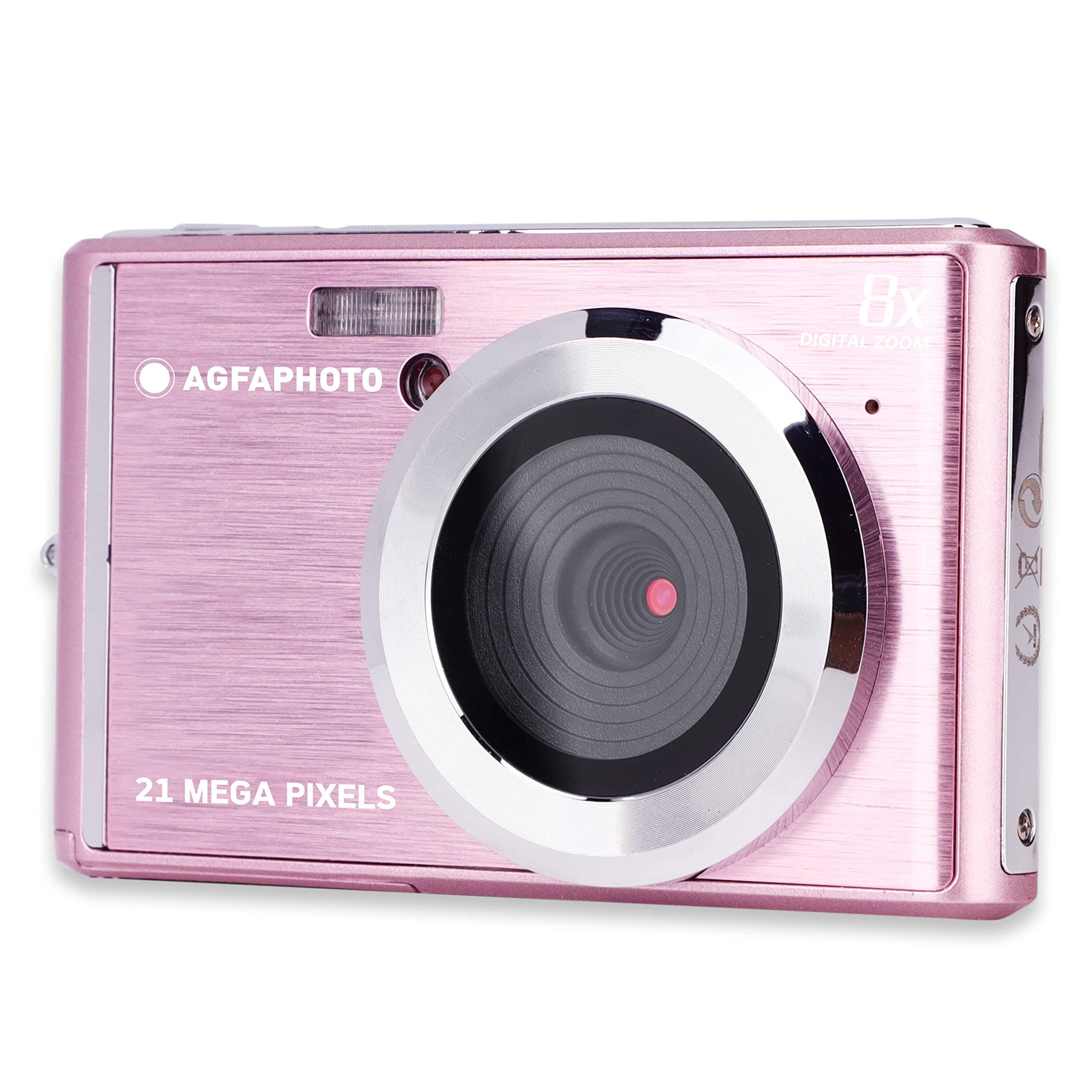 AgfaPhoto Realishot DC5200 Compact Camera, 21MP, 2.4" LCD Screen, 8X Digital Zoom, 720p HD Video, Lithium Battery, SD Cards, Scene Modes