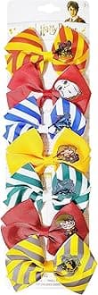 LUV HER Harry Potter Hair Bows - 7 Pcs 4 Inch Bundle - Hair Accessories Gift Set for Girls - Alligator Clips - Ages 3 +