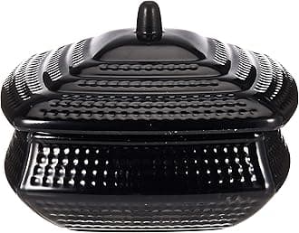 DINEWELL MELAMINE SQUARE HANDI WITH LID 15CM , BLACK, DWH3109B , 1 PC